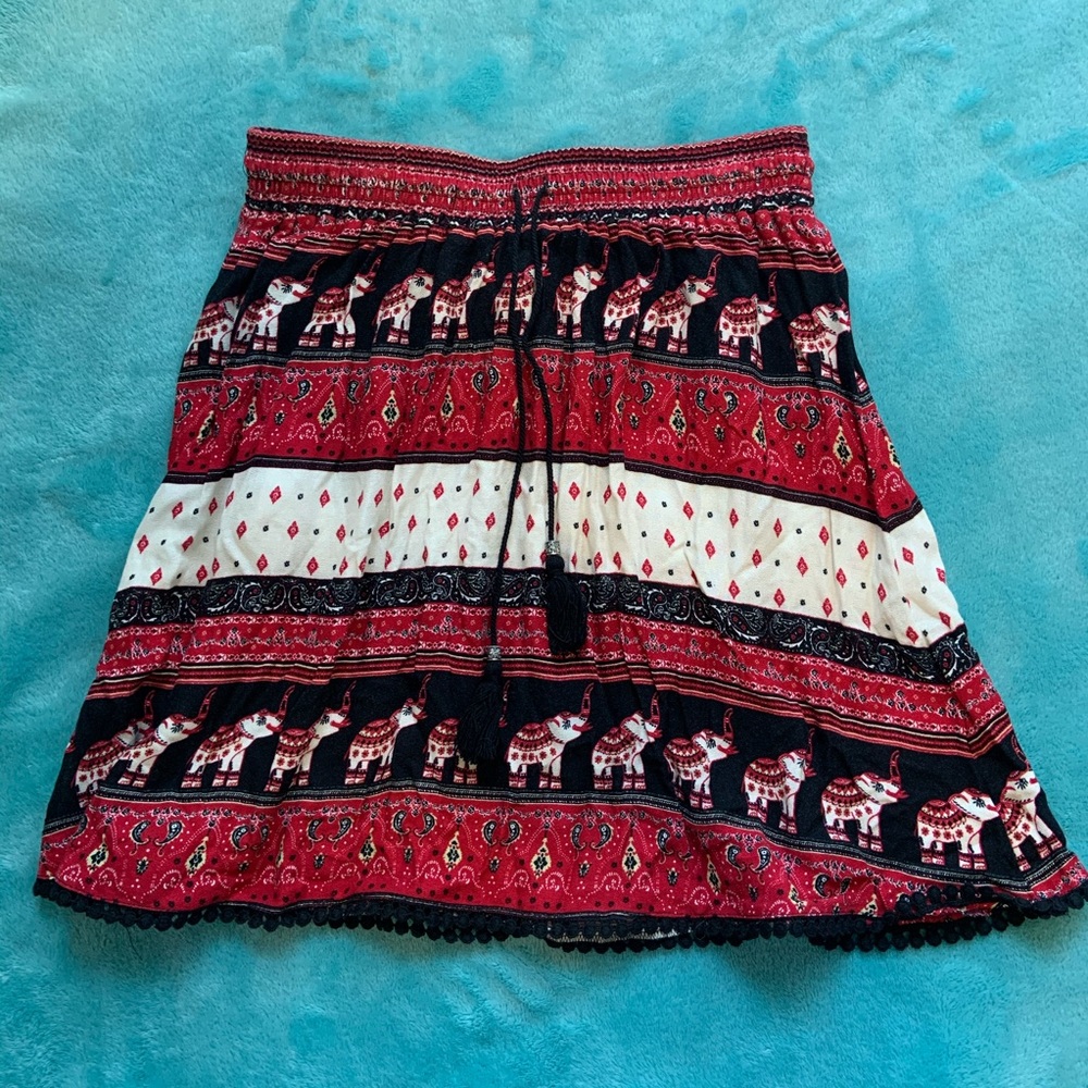 Cute Red Coachella Elephant Skirt ❤️